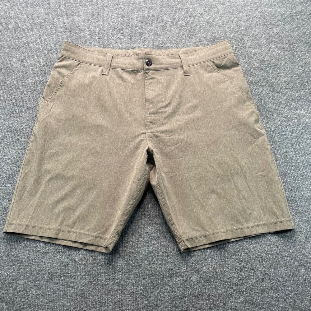 Prana Zion Shorts Men's 34 Tan Heathered Stretch Hiking Outdoor